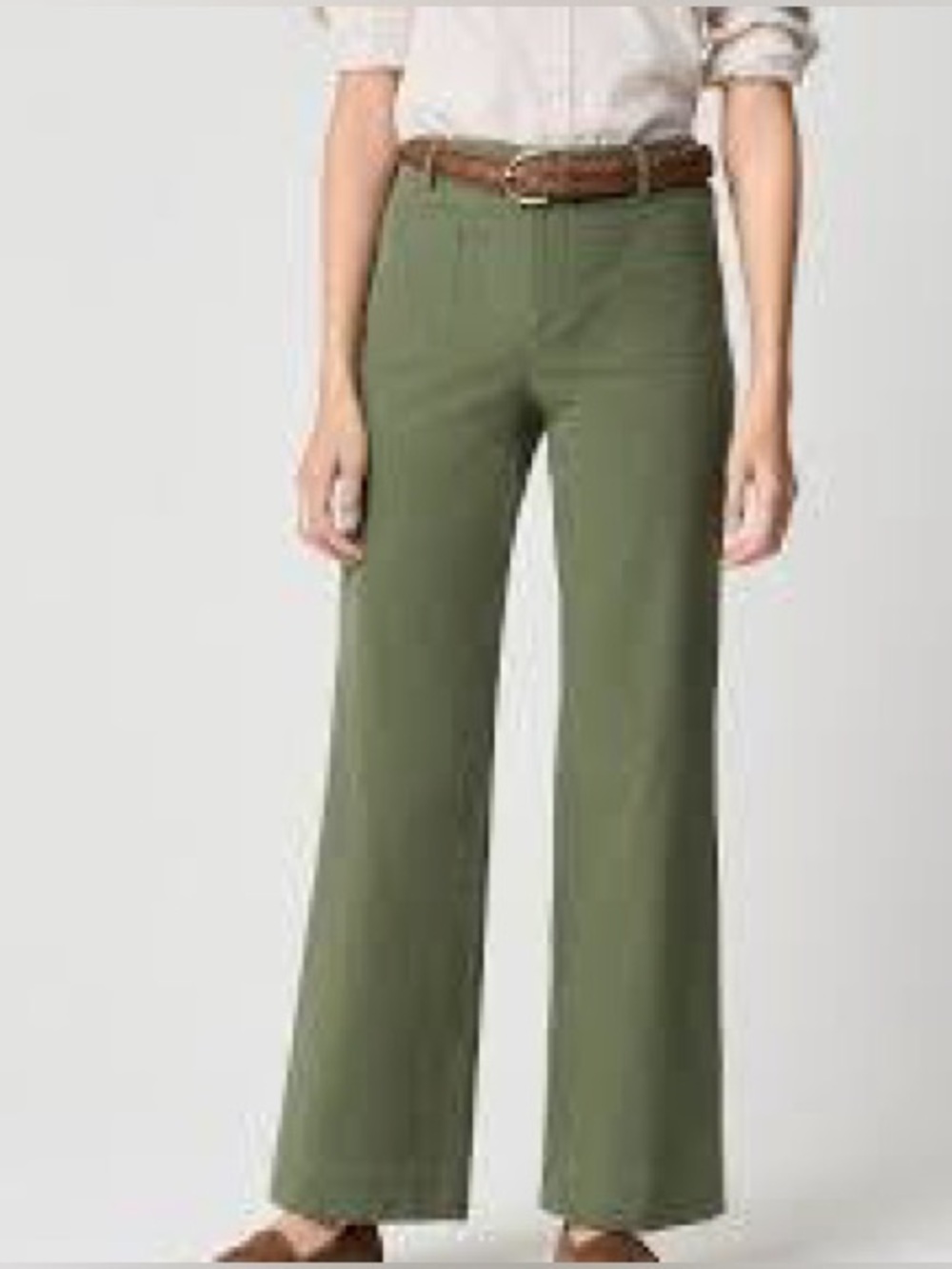 J.Crew Lizzie Wide-Leg Pant Wide Leg Pants Green Waist 26